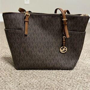 Michael Kors Brown Signature Tote Bag